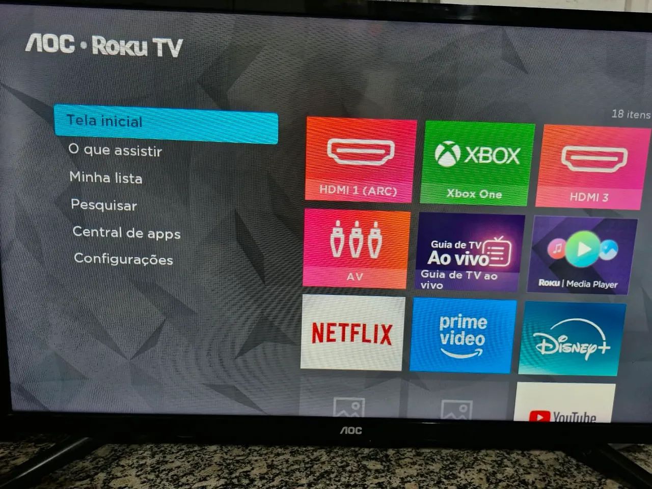 Status TV AOC 32 polegadas