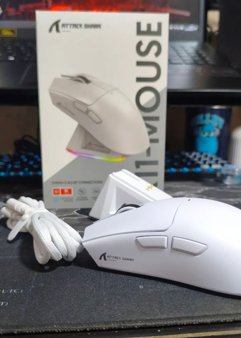 Mouse attack shark x11 branco  - Foto 4
