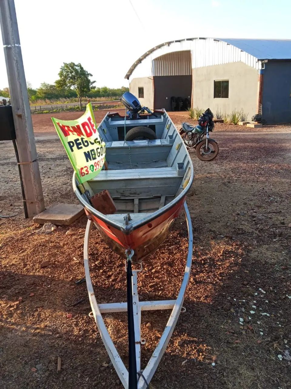 Vendo canoa,motor e carretinha tudo completo  - Foto 2