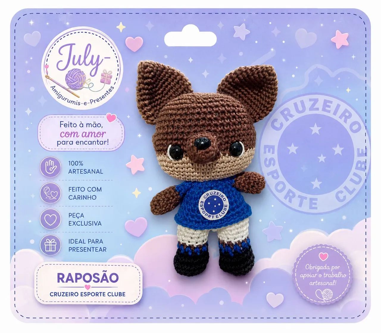 Raposão de amigurumi 