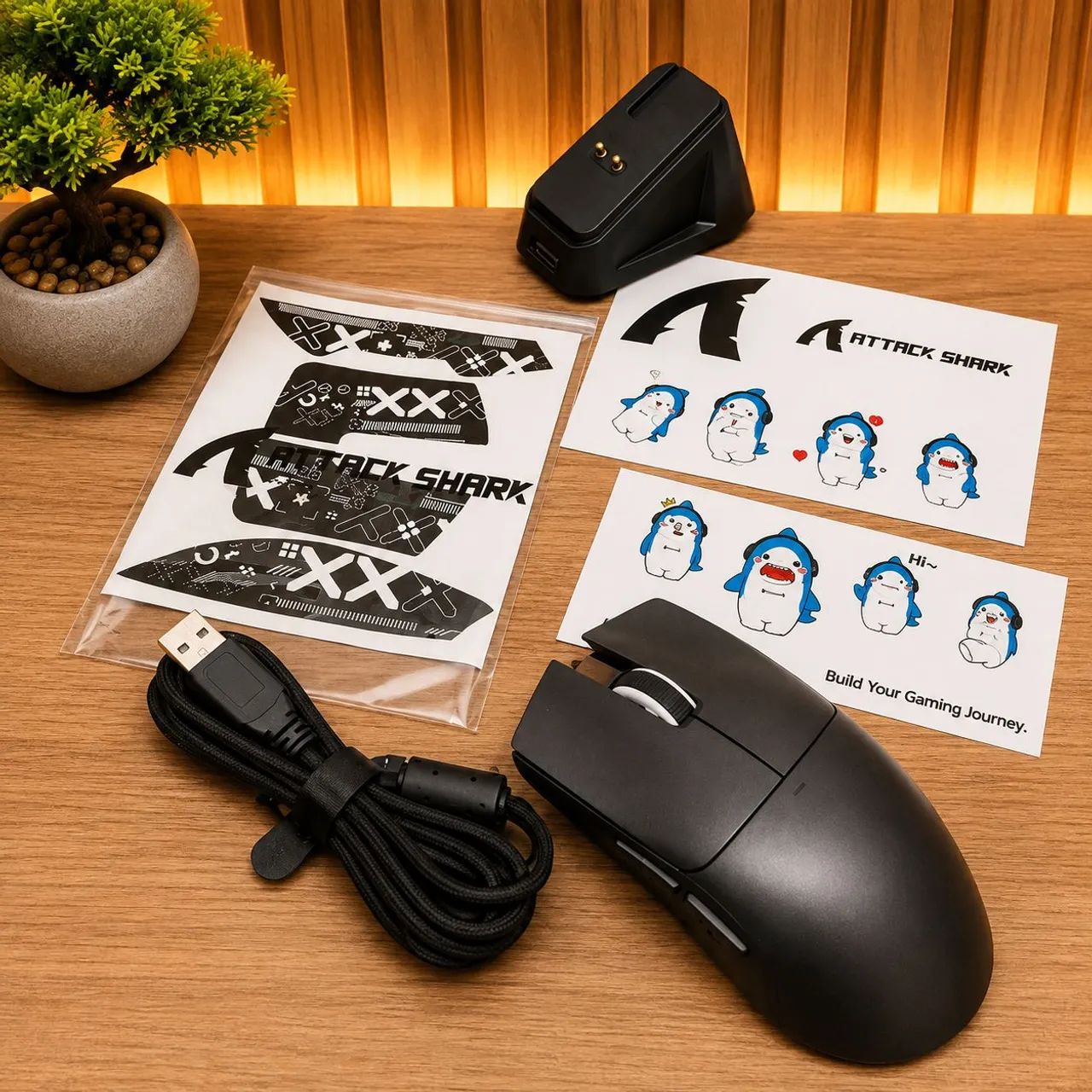 Mouse Gamer Attack Shark X11 Sem Fio RGB com Dock + Entrega Grátis - Foto 4