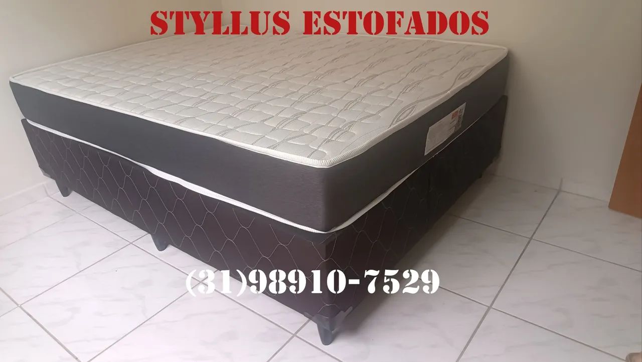 Cama box casal com colchão de molas ensacadas 