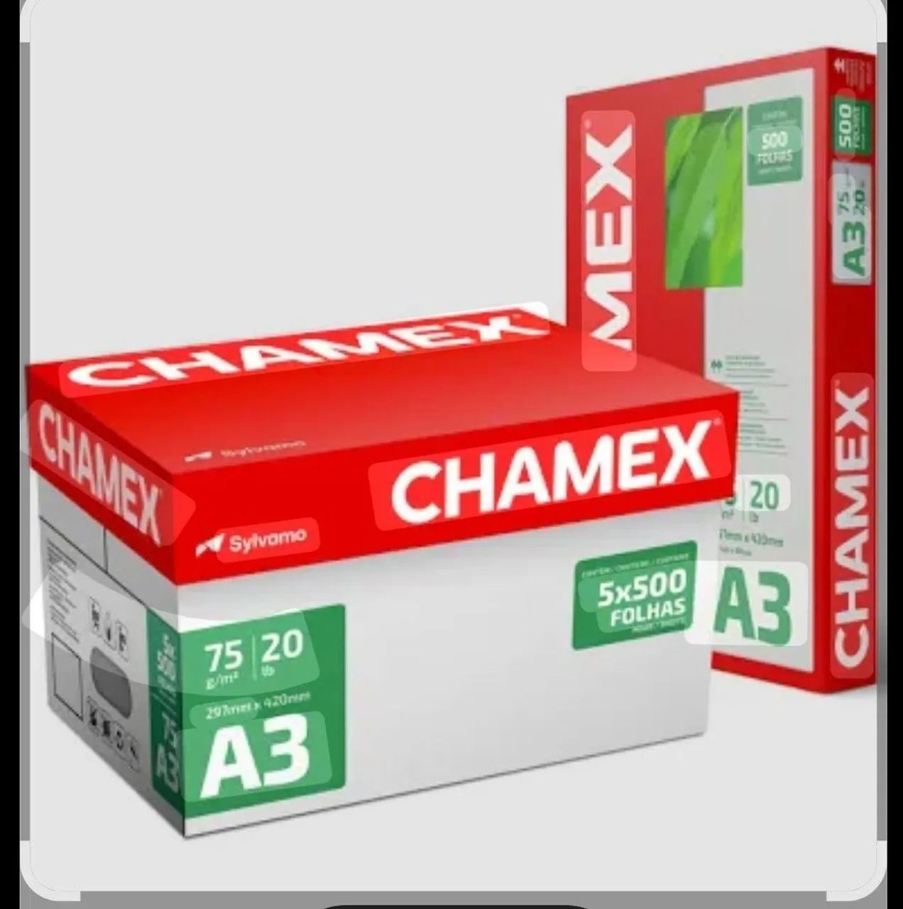 Promoçao! Caixa fechada A3 Chamex.5 pacotes.2.500 fls.