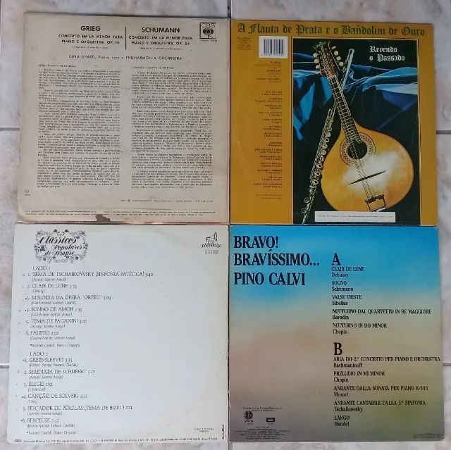 Bravo!/Clássicos Populares/Schumann/Revendo o Passado-4 LPs(pacote) - Foto 2