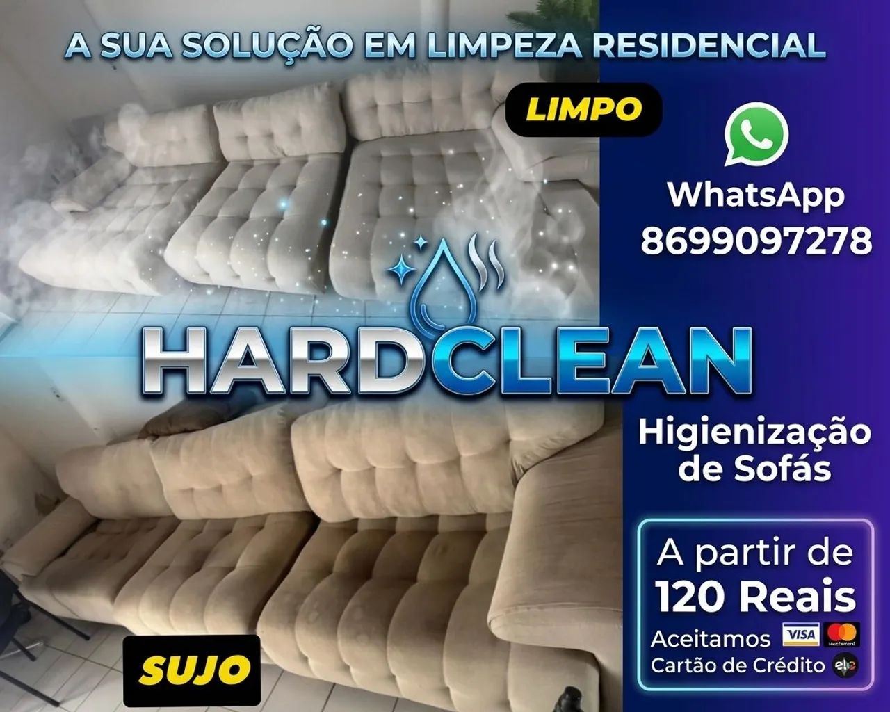 SEU SOFÁ HIGIENIZADO!! Deslocamento Grátis! 