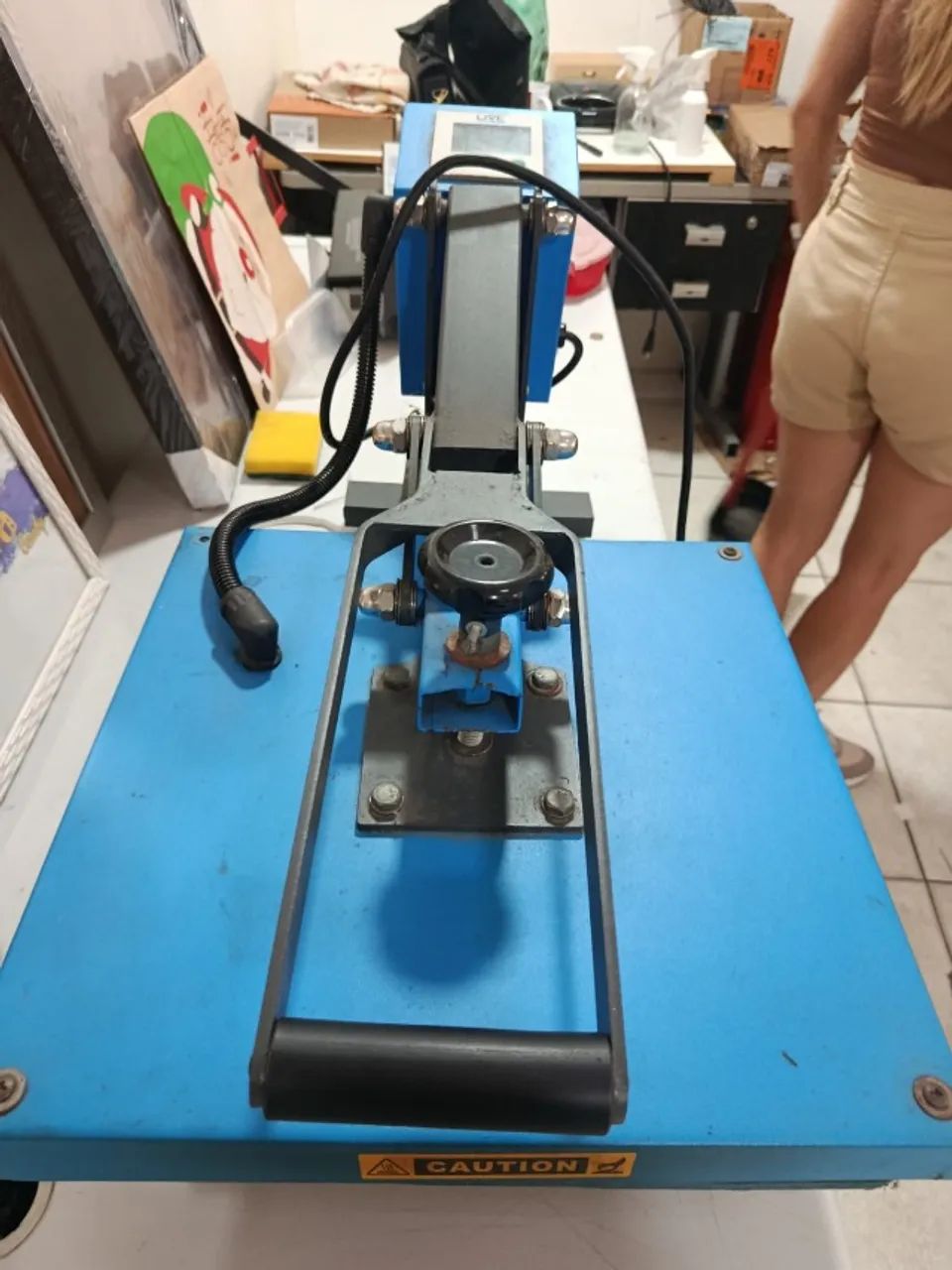 Prensa Térmica Manual Plana - Sublimação/Transfer - Precisa trocar Fio interno - Foto 2