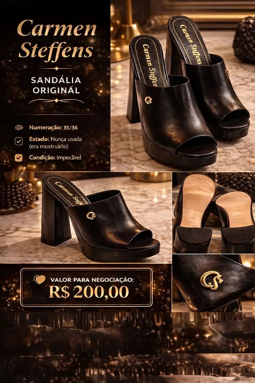  Sandália Carmen Steffens Original - Elegância e Sofisticação - Foto 3