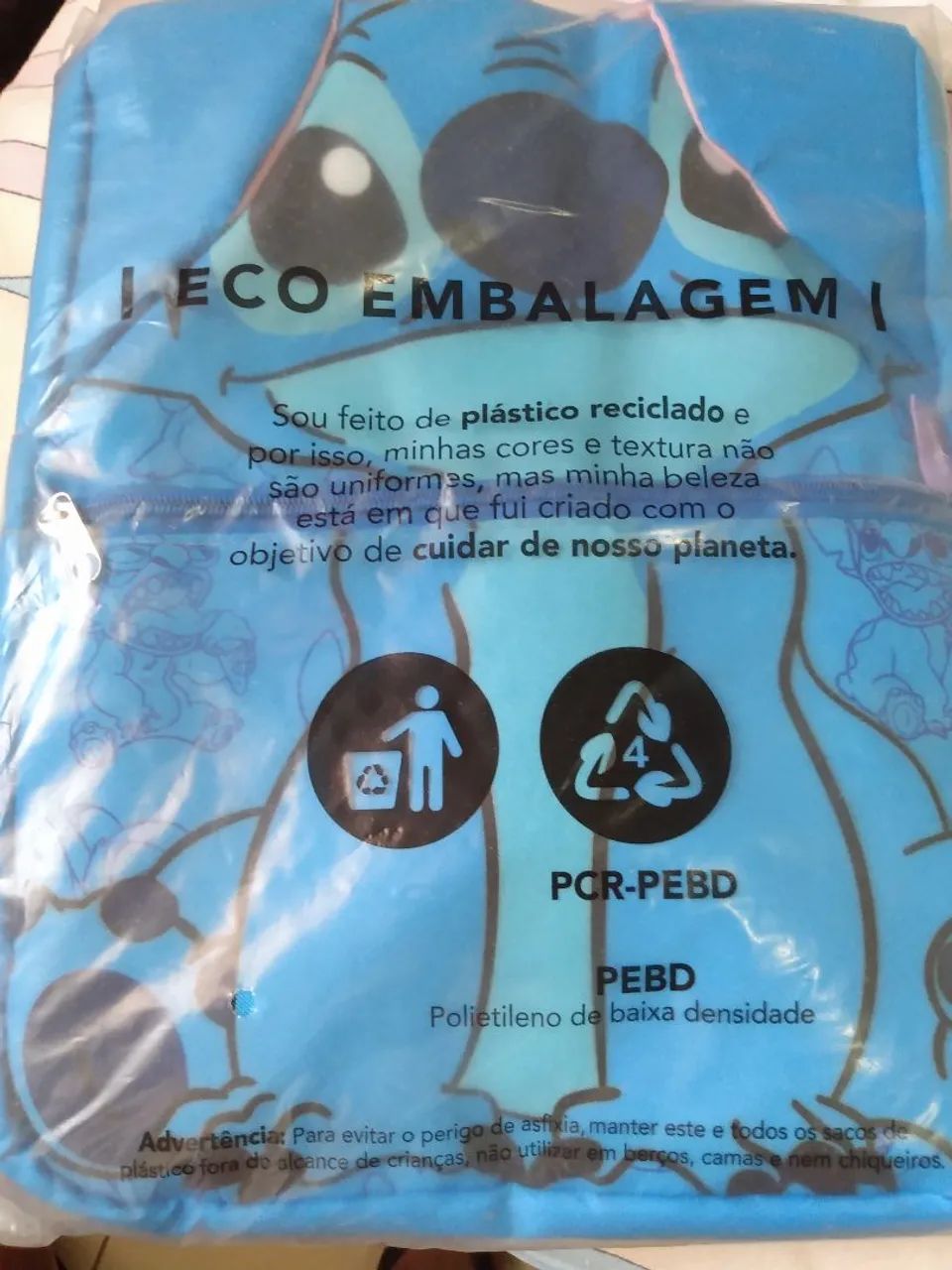 Mochila Escolar Stitch Lacrada Nova - Foto 2