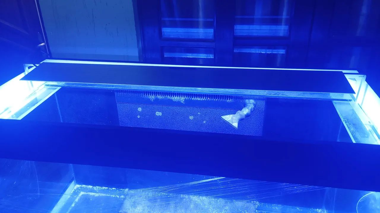 Aquário marinho 200 litros 1x40x50 sump e móvel compensado naval  - Foto 5