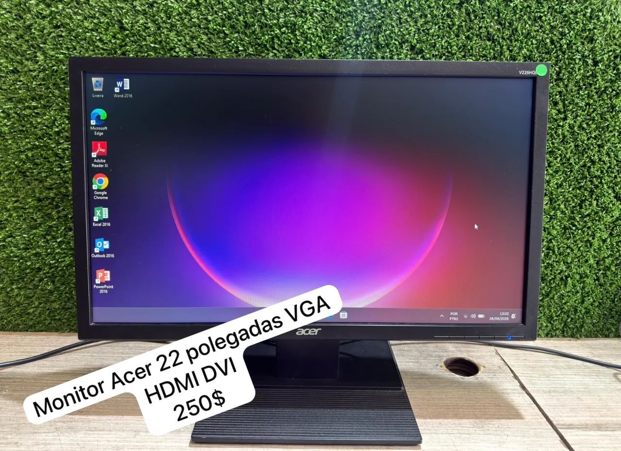 Monitor Acer 22 polegadas VGA HDMI   DVI