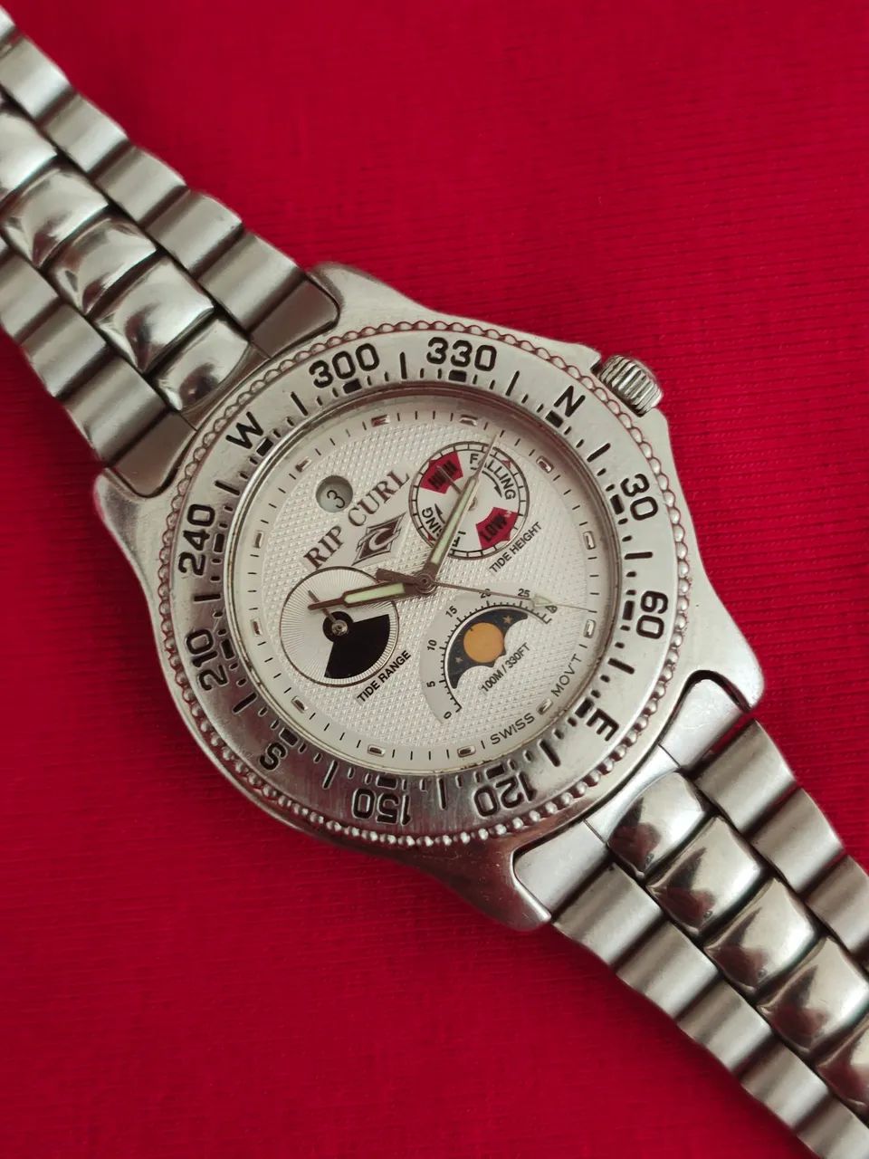 Relógio Rip Curl Land Sea Master fases da lua 200M SurfWatch Raro - Foto 2