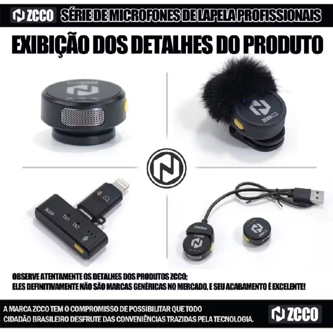 Zcco M9 neo microfone lapela novo  - Foto 4