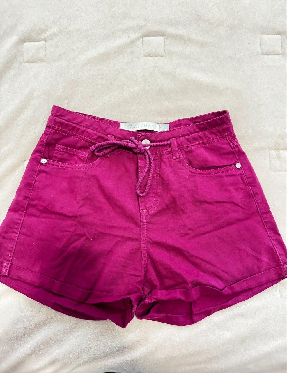 Short rosa. Novo. Afghan. TAM 36
