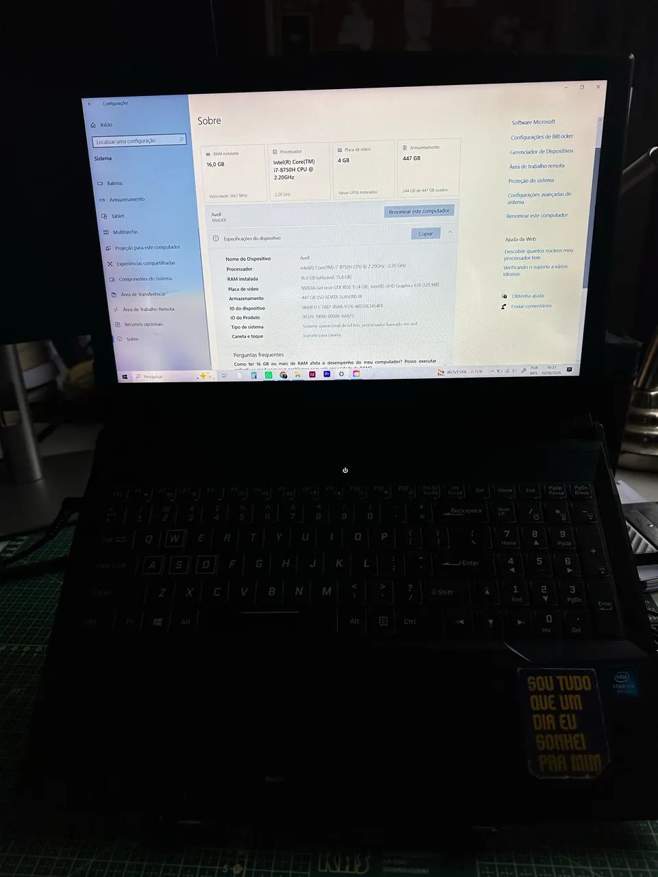 Notebook gamer avell