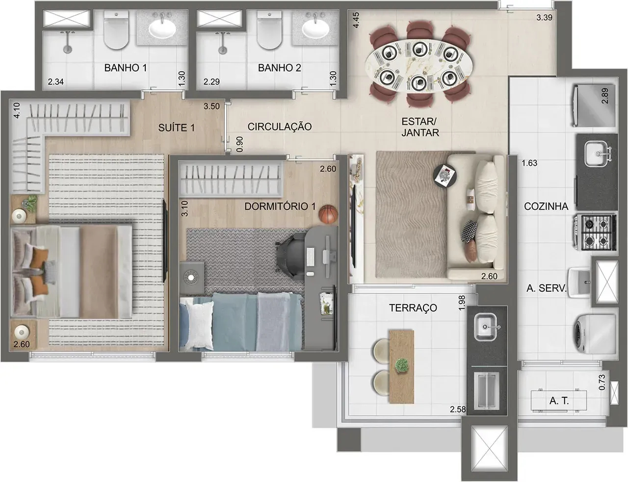 PLANTA 63m²