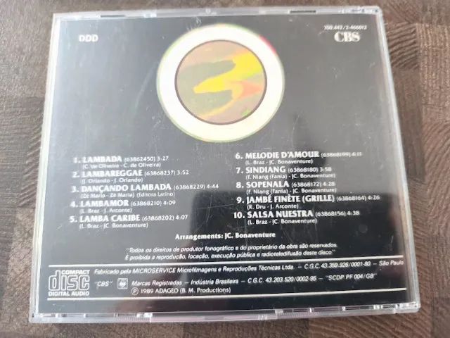 Cd Kaoma WorldBeat - Lambada 1989 - 10 musicas - Foto 2