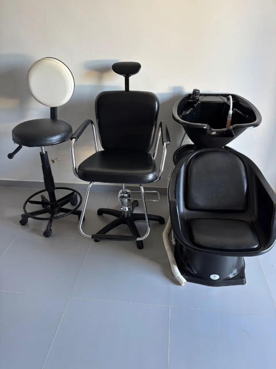 Lavatório reclinável Dompel + cadeira hidráulica reclinável e giratória + mocho  - Foto 6