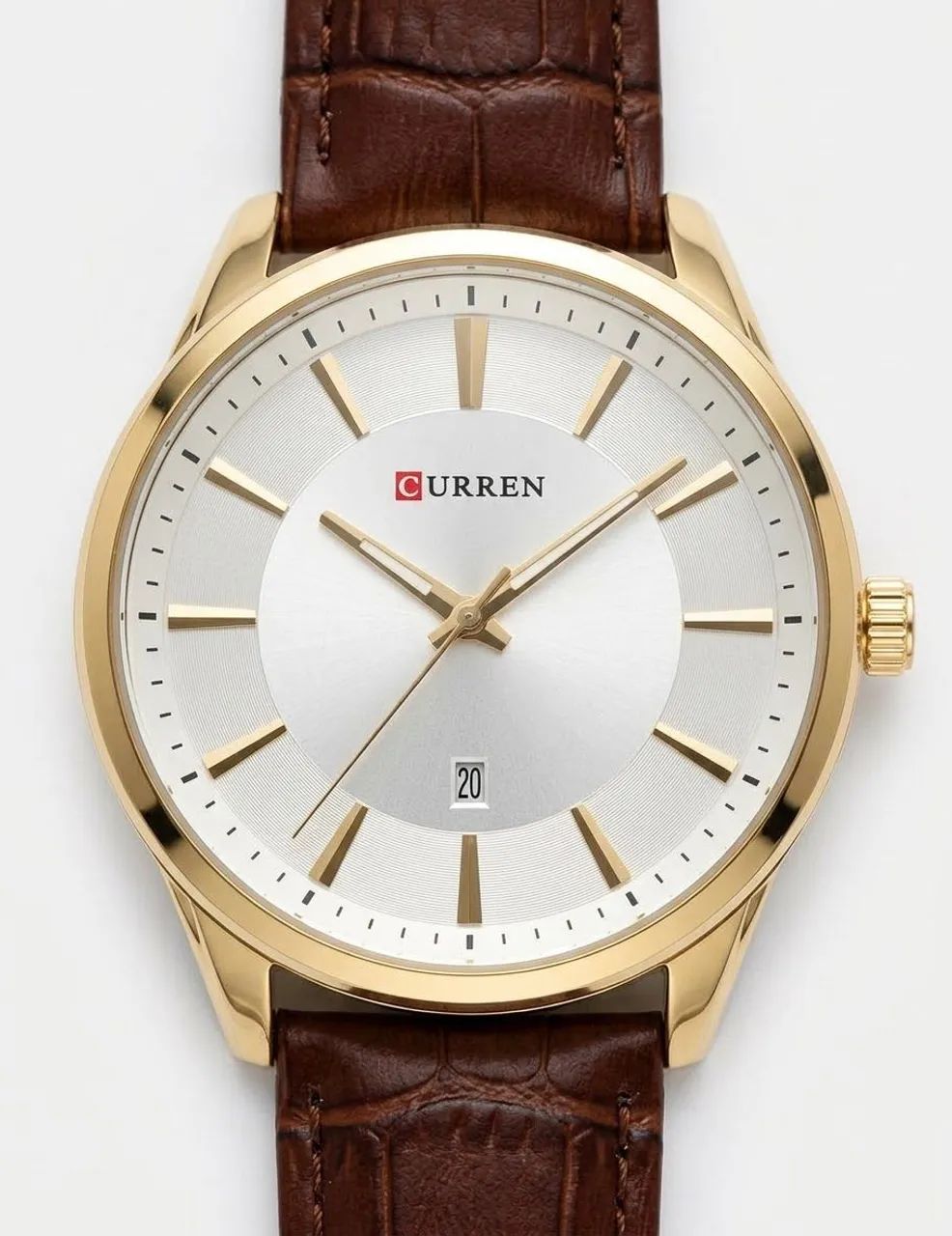 Relógio Curren Marron e Dourado 