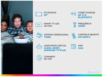 Smart TV Samsung 98 Polegadas NOVO - Foto 4