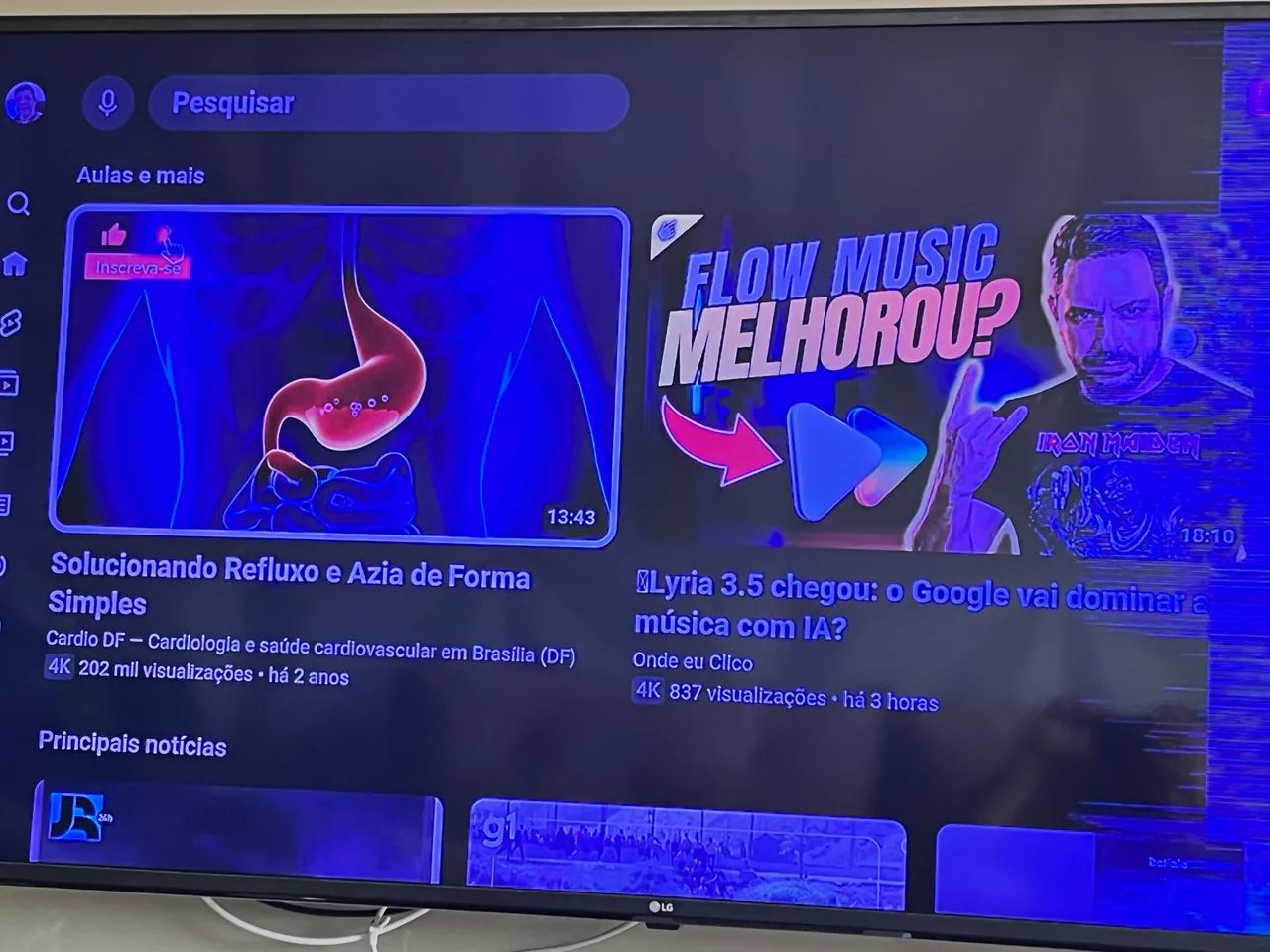 TV LG 60 Polegadas - Com defeito 