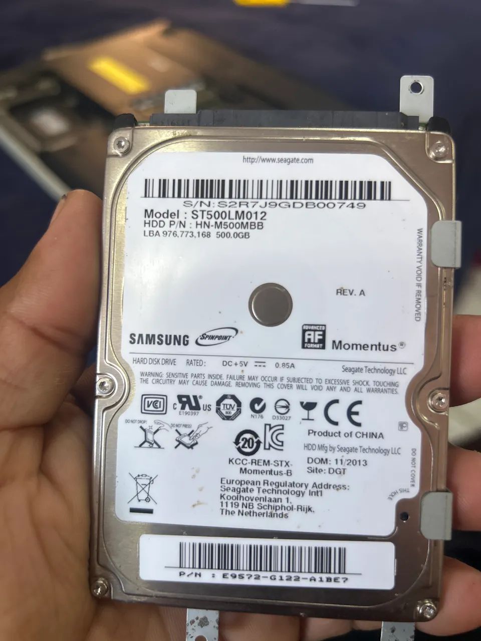 Hd notbook 500gb