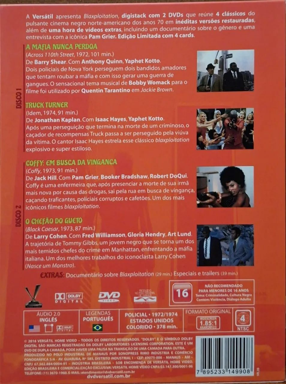 DVD - Coleção Blaxploitation Vol. 1 Versátil - Foto 2