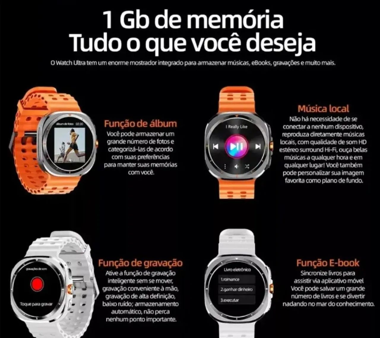 RELÓGIO SMARTWATCH ULTRA WATCH - Foto 4