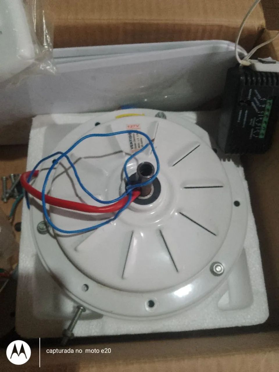 Motor ventilador e os componentes Delta venti
