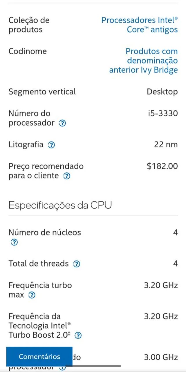 I5 3330 vídeo integrado usado  - Foto 5