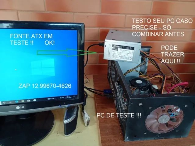 Fonte Atx 450/200 pra Computador Cpu Intel i3 Amd.  - Foto 3