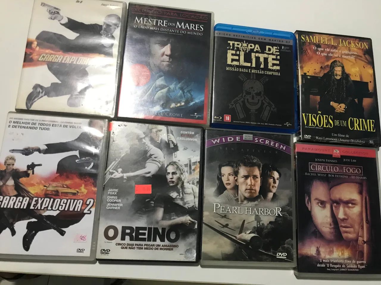 Lote dvds filmes guerra ação 
