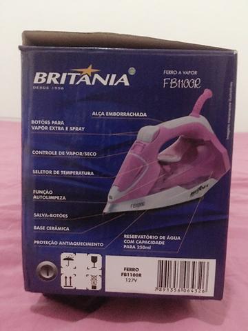 Ferro de Passar NOVO, a Vapor Britânia Rosa e Branco - Foto 3
