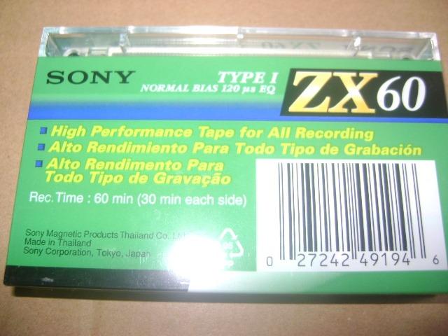 Fitas Cassete Sony ZX 60 lacradas - Foto 4