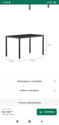 Mesa madeira tok & stok - Foto 4