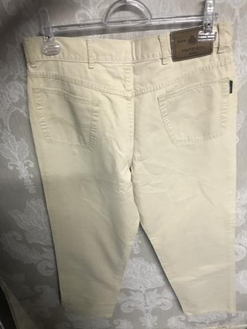 Calça sarja via Vêneto, masculina, tamanho 44, elegante - Foto 4