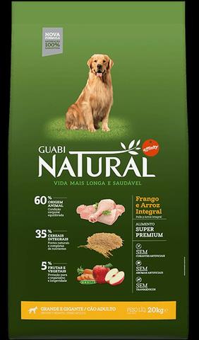 Ração Natural Guabi Adulto Grande 20kg - Alimento Super Premium
