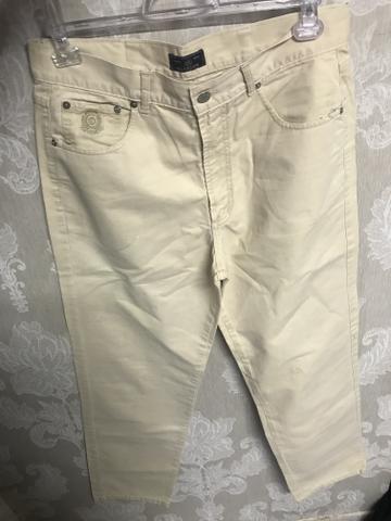 Calça sarja via Vêneto, masculina, tamanho 44, elegante - Foto 5