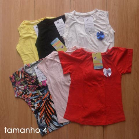 Kit Roupas Tamanho 4 Menina Peças Novas - Foto 2