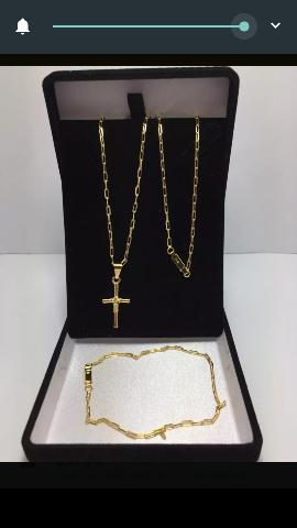 Cordão folheado ouro 18k