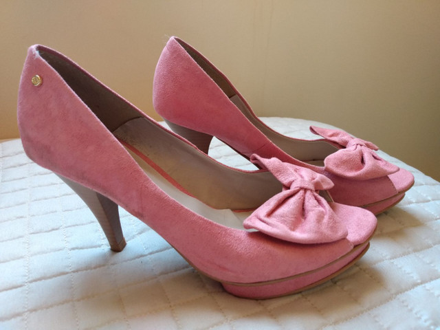 sapato salto rosa