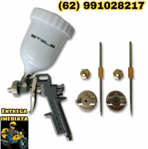 Pistola de pintura da stels com tres bicos
