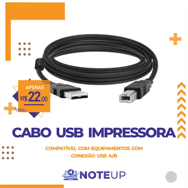 Cabo USB impressora