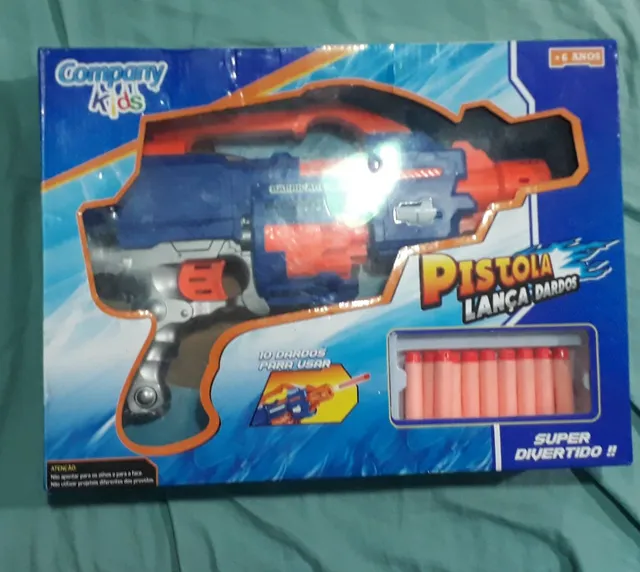 Lançador Nerf Pistola Lança 6 Dardos Arminha Brinquedo Raptor