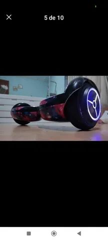 Hoverboard Skate Élétrico Bluetooth Com Led Alça Curta 6,5