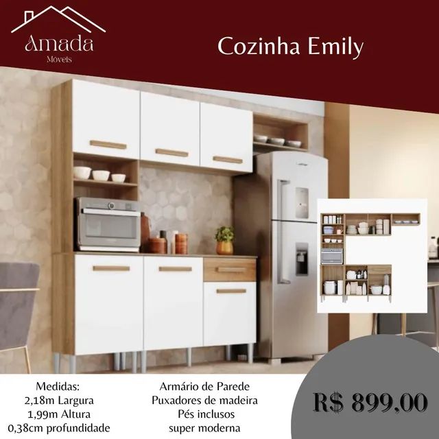 Armário de cozinha Emily , Entrega  em 3 dias  - Foto 2