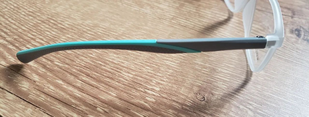 Oculos armação Transparente cinza e verde - Foto 4