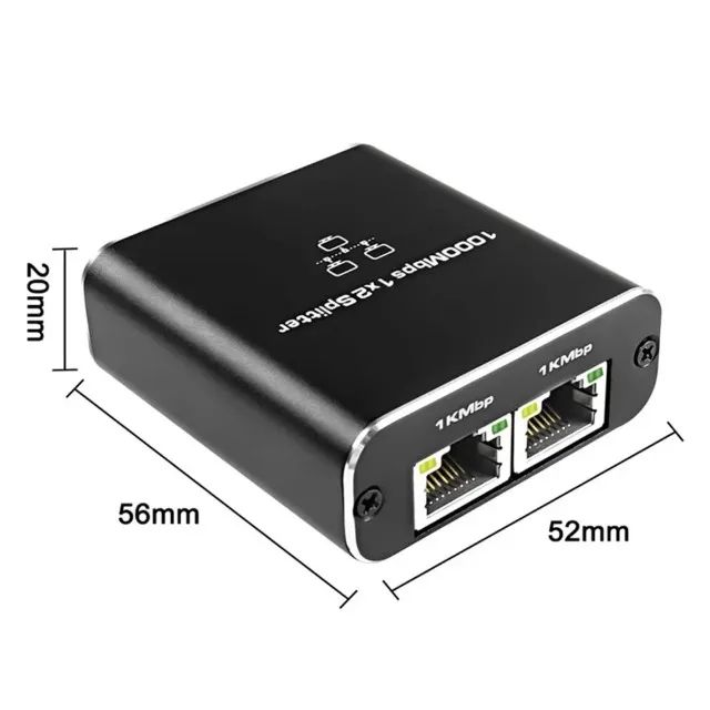 Rj45 splitter 1 a 2 gigabit ethernet adaptador, internet rede cabo extensor - COD 1235 - Foto 3