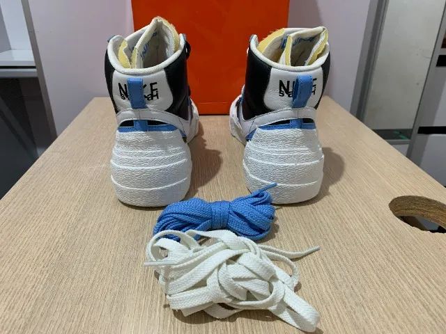 Nike Blazer Mid Black Blue x Sacai - Foto 3