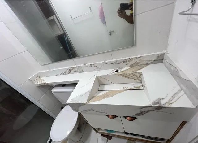 Balcão e pia de porcelanato  - Foto 3