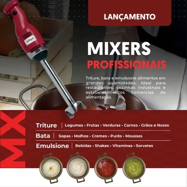 Mixer Profissional 220V Com Haste 50cm Removível MX-500 Skymsen - Foto 6